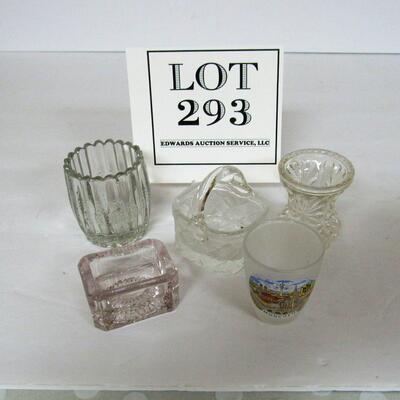 Vintage Toothpick Holders, Salt Dips and Shot Glass