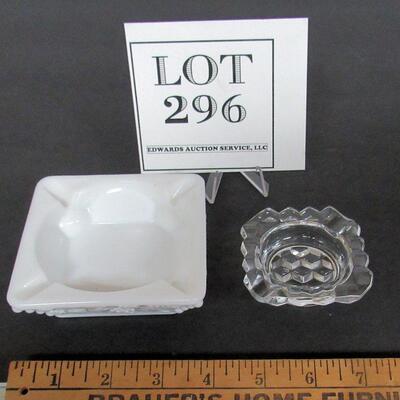 Westmoreland Paneled Grape Ashtray and Fostoria American Small Ashtray