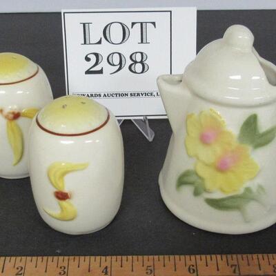 Vintage Pottery Planter and Salt and Peppers, Unmarked