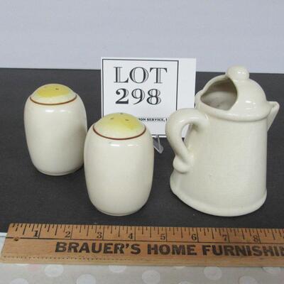 Vintage Pottery Planter and Salt and Peppers, Unmarked
