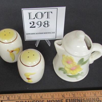 Vintage Pottery Planter and Salt and Peppers, Unmarked