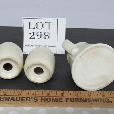 Vintage Pottery Planter and Salt and Peppers, Unmarked