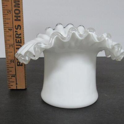 Fenton Silvercrest Large Hat Vase