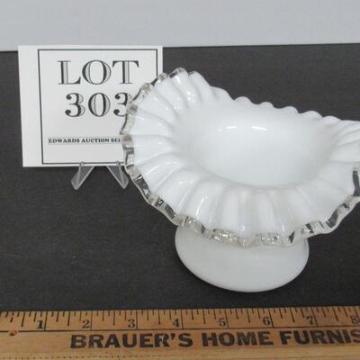 Fenton Silvercrest Large Hat Vase