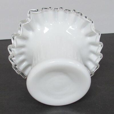 Fenton Silvercrest Large Hat Vase