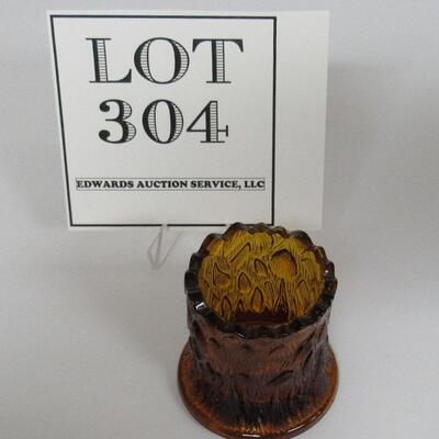 Amber Tree Trunk Toothpick Holder