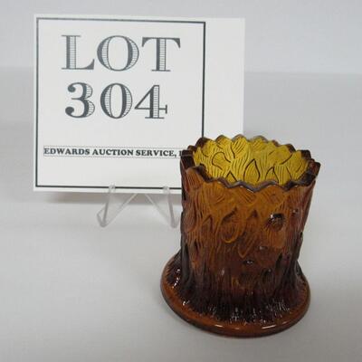 Amber Tree Trunk Toothpick Holder