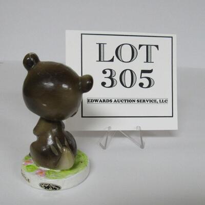 Vintage Little Josef Originals Raccoon Nodder, Original Labels