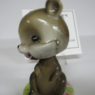 Vintage Little Josef Originals Raccoon Nodder, Original Labels