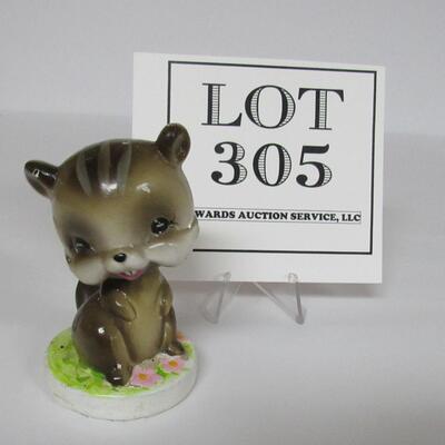 Vintage Little Josef Originals Raccoon Nodder, Original Labels