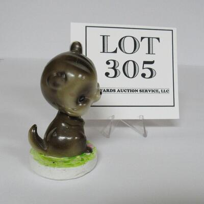 Vintage Little Josef Originals Raccoon Nodder, Original Labels