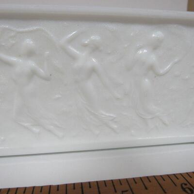 LE Smith Glass Planter Window Box Dancing Nudes