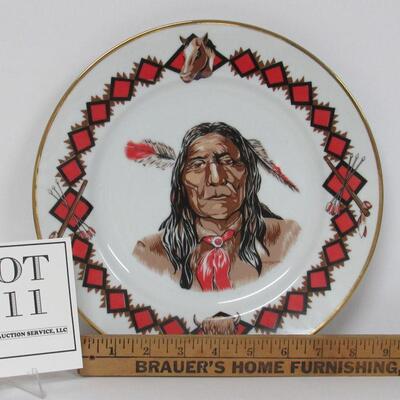 Vintage Native American 9" Plate, Royal Ann Fine China, USA