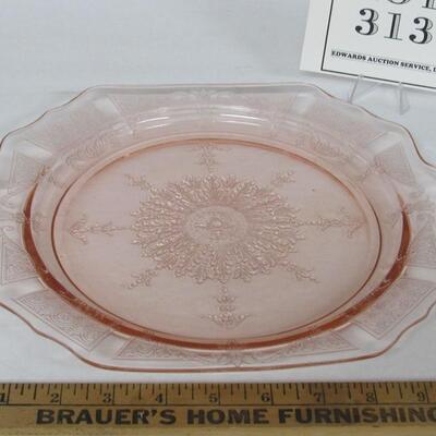 Pink Princess Depression Glass Large Tray