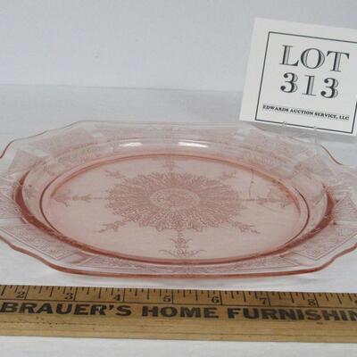 Pink Princess Depression Glass Large Tray