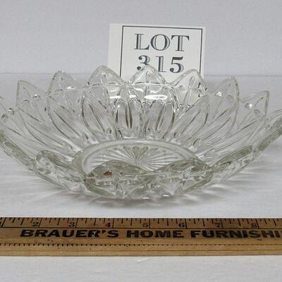 Vintage Clear Pressed Glass Bowl