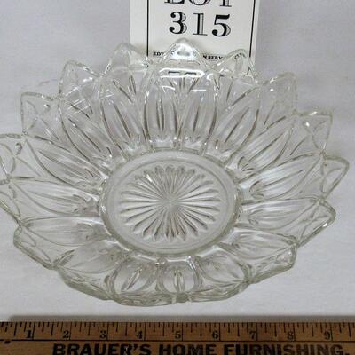 Vintage Clear Pressed Glass Bowl