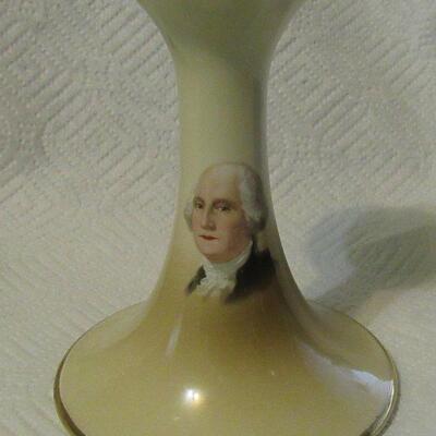 Old George/Martha Washington Candle Holder Fine China 