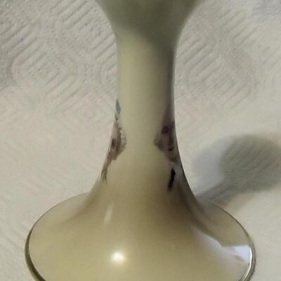 Old George/Martha Washington Candle Holder Fine China 