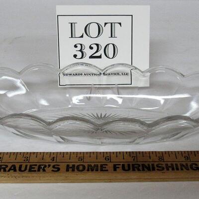 Vintage Heisey Glass Long Relish Dish