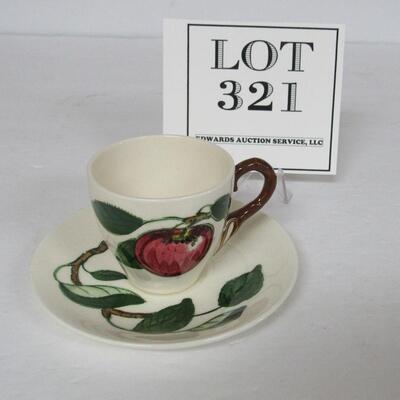 Vintage Metlox Poppytrail Apple Demitasse Cup and Saucer