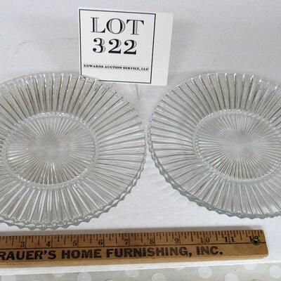 4 Heisey Glass Ridgeleigh Salad Plates