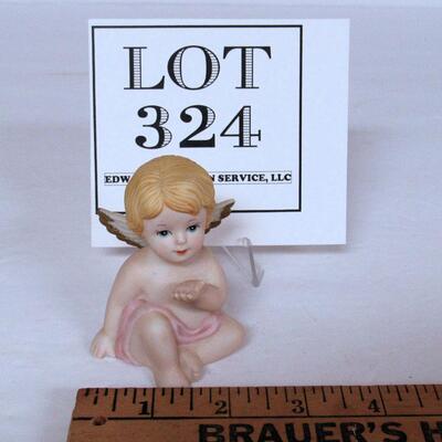 Heavenly Cherubs Small Bisque Angel Figurine