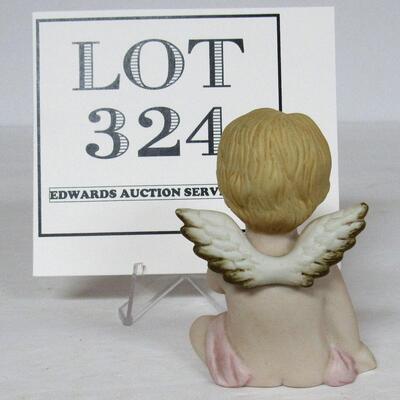Heavenly Cherubs Small Bisque Angel Figurine