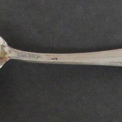 Vintage Sterling Silver WI Dells Native American Spoon, Copper Colored Face