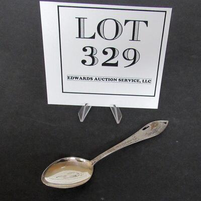 Vintage Sterling Silver WI Dells Native American Spoon, Copper Colored Face