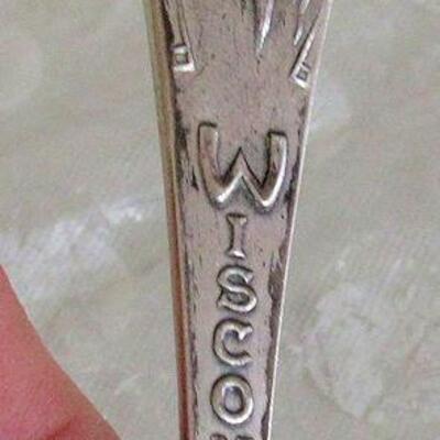 Vintage Sterling Silver WI Dells Native American Spoon, Copper Colored Face