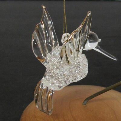 Glass Hummingbird Christmas Ornament