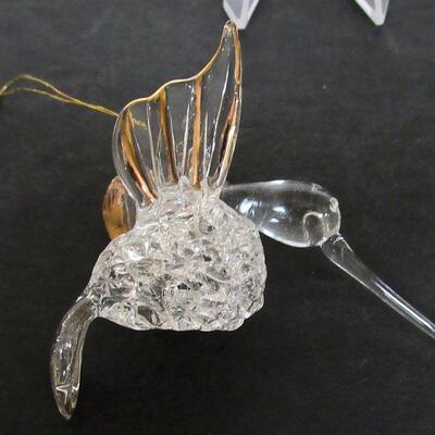 Glass Hummingbird Christmas Ornament