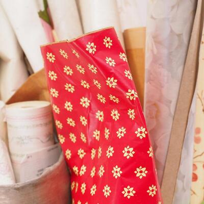Lot 112  Vintage rolls of Wall Papers, Contact paper, samples, 
