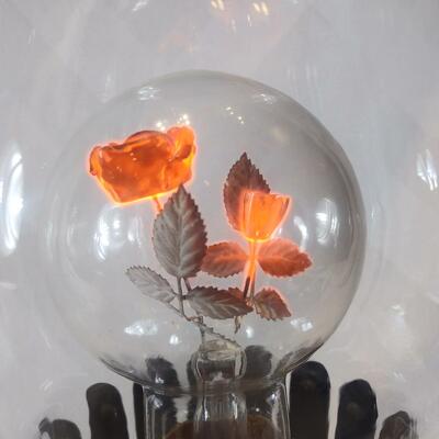 Rose Light Bulb Hurricane Lamp