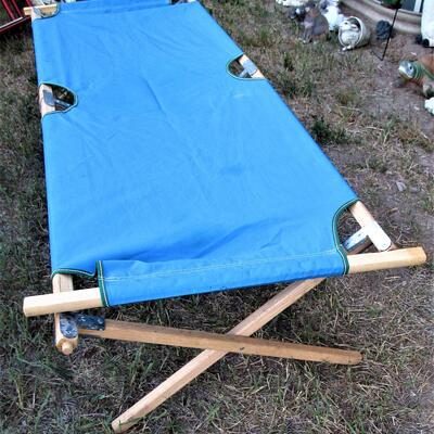 #7 Vintage wooden camping cot #1