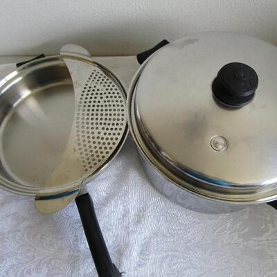 #48 Vintage Saladmaster Stockpot, Frying Pan and Pot Strainer