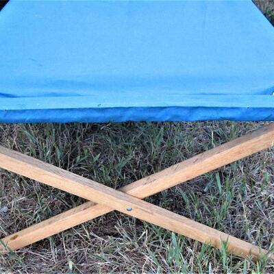 #64 Vintage wooden camping cot #3