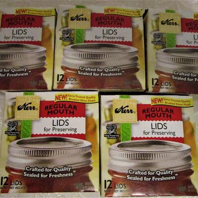 #75 Kerr Regular mouth lids, 5 boxes