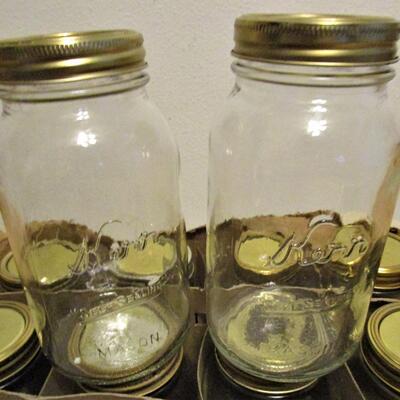 #76 Twelve Quart size canning jars, regular mouth