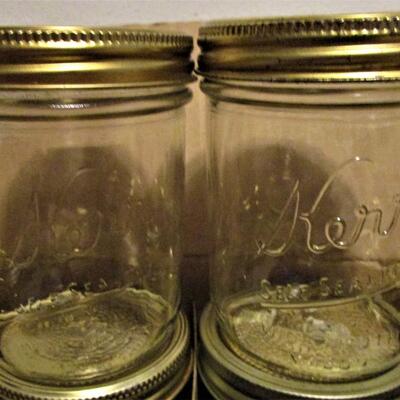 #78 Twelve Pint size canning jars, wide mouth