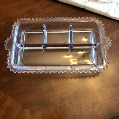 vintage serving dish with decorative edge