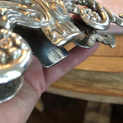 Vintage sterling silver utensil and napkin holder