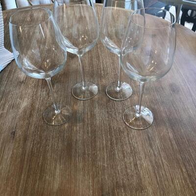 GIANT crystal wine glasses set of 4