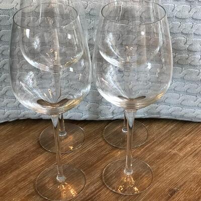 GIANT crystal wine glasses set of 4