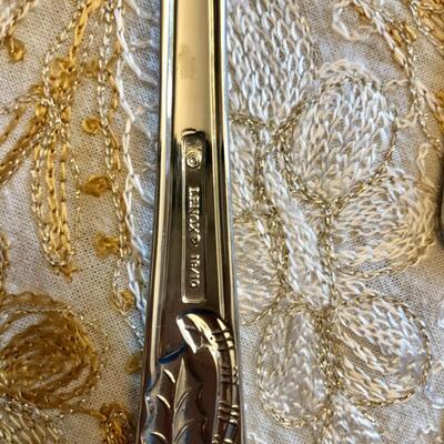 LENOX sterling silver serving utensils with decorative handle