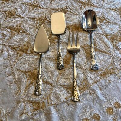 LENOX sterling silver serving utensils with decorative handle