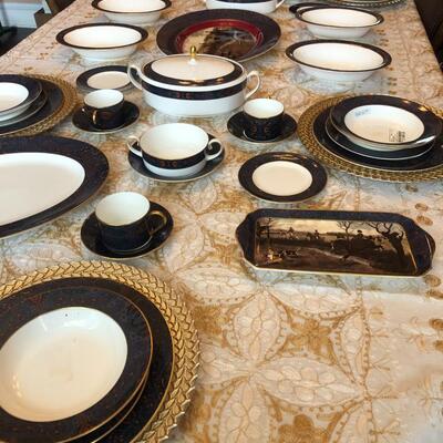 Vintage Ralph Lauren Wedge Wood Bone China King Charles Paisley 