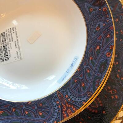 Vintage Ralph Lauren Wedge Wood Bone China King Charles Paisley 