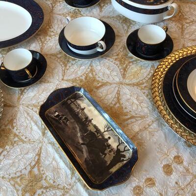 Vintage Ralph Lauren Wedge Wood Bone China King Charles Paisley 